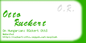 otto ruckert business card